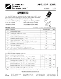 APT20GF120BRG Datasheet Cover