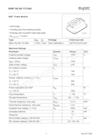 BSM100GB170DN2HOSA1 Datasheet Copertura