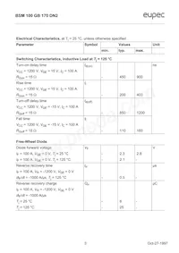 BSM100GB170DN2HOSA1 Datasheet Pagina 3