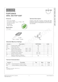 FGPF30N30 Datasheet Cover