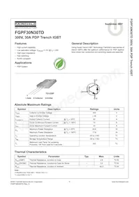FGPF30N30TDTU Datasheet Cover