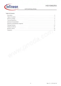 IHD10N60RA Datasheet Page 3
