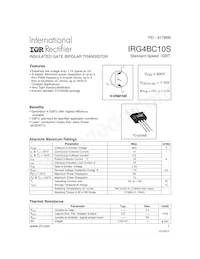 IRG4BC10S 데이터 시트 표지