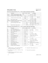 IRG4BC10S數據表 頁面 2