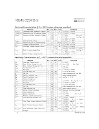 IRG4BC20FD-STRR數據表 頁面 2