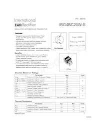 IRG4BC20W-S Datasheet Cover