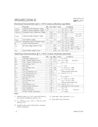 IRG4BC20W-S數據表 頁面 2