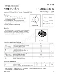 IRG4BC30U-S Datasheet Cover