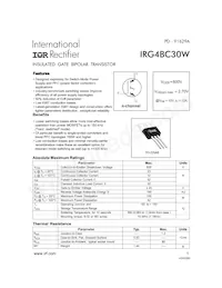 IRG4BC30W Datenblatt Cover