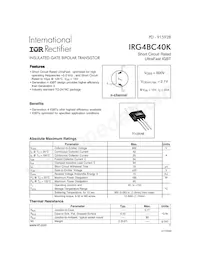 IRG4BC40K Datasheet Cover