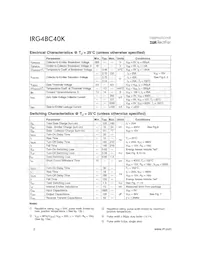 IRG4BC40K數據表 頁面 2
