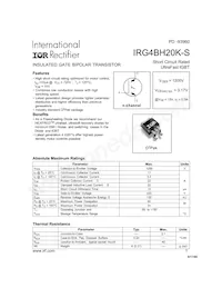 IRG4BH20K-S Datasheet Cover