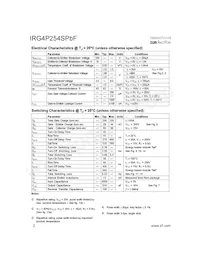 IRG4P254SPBF數據表 頁面 2