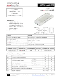 IRG5U100HH06E Datasheet Cover