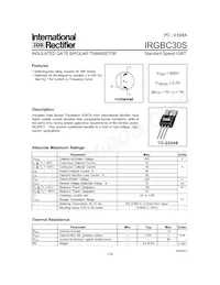 IRGBC30S Datasheet Cover