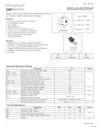 IRGI4045DPBF Datasheet Copertura