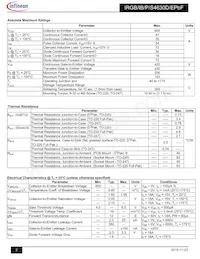 IRGIB4630DPBF Datasheet Page 2
