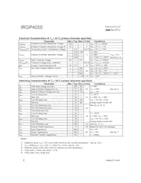IRGP4050 Datasheet Page 2