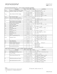 IRGP4055DPBF Datasheet Page 2