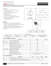 IRGP4062-EPBF Datasheet Cover