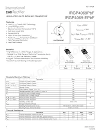 IRGP4069-EPBF Datenblatt Cover
