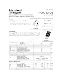 IRGPC30FD2 Datasheet Cover