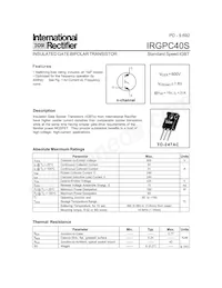 IRGPC40S Datasheet Cover