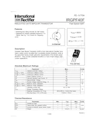 IRGPF40F Datasheet Cover