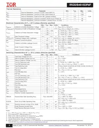 IRGS4615DTRRPBF Datasheet Page 2