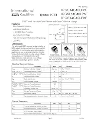 IRGSL14C40LPBF Datasheet Cover