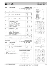 IXBT16N170A Datasheet Page 2