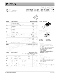 IXGH25N100A數據表 封面