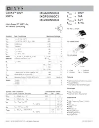 IXGH30N60C3 Datasheet Cover