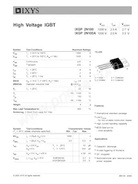IXGP2N100A Datasheet Cover