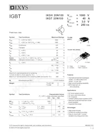 IXGT20N100 Datasheet Copertura