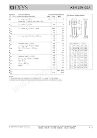 IXSH25N120A Datenblatt Seite 2