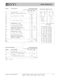 IXSR40N60CD1 Datasheet Page 2