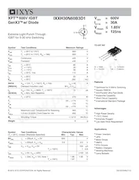 IXXH30N60B3D1 Datasheet Cover