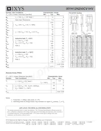 IXYH12N250CV1HV Datenblatt Seite 2