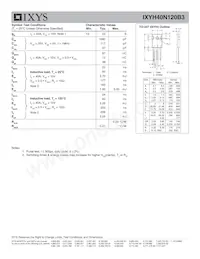 IXYH40N120B3 Datenblatt Seite 2