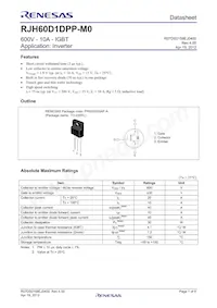 RJH60D1DPP-M0#T2 Datasheet Cover