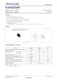 RJH60D2DPE-00#J3 Datasheet Cover