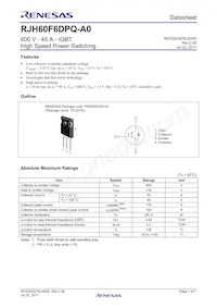 RJH60F6DPQ-A0#T0 Datasheet Cover