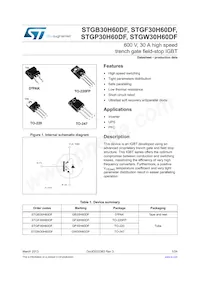 STGB30H60DF Datasheet Cover