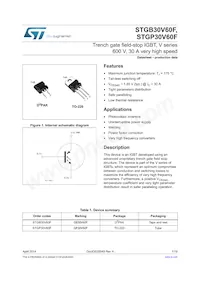 STGB30V60F Datasheet Cover