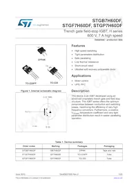 STGB7H60DF Datasheet Cover
