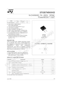 STGB7NB60HDT4 Datasheet Cover