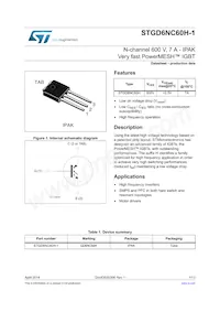 STGD6NC60H-1 Datasheet Cover