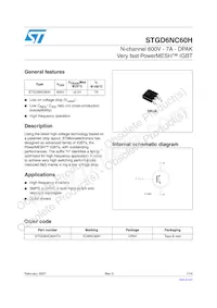 STGD6NC60HT4 Datasheet Cover