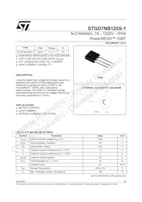 STGD7NB120S-1 Datasheet Cover